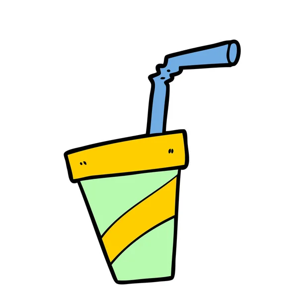 Cartoon Frisdrank Drinken Vectorillustratie — Stockvector