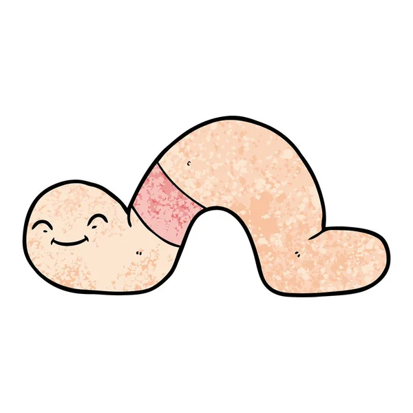 Vector Illustratie Van Cartoon Worm — Stockvector