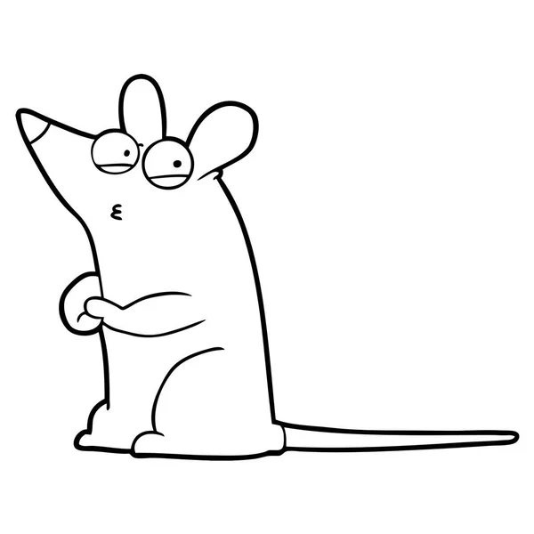 Ilustração Vetorial Desenho Animado Mouse Suspeito — Vetor de Stock