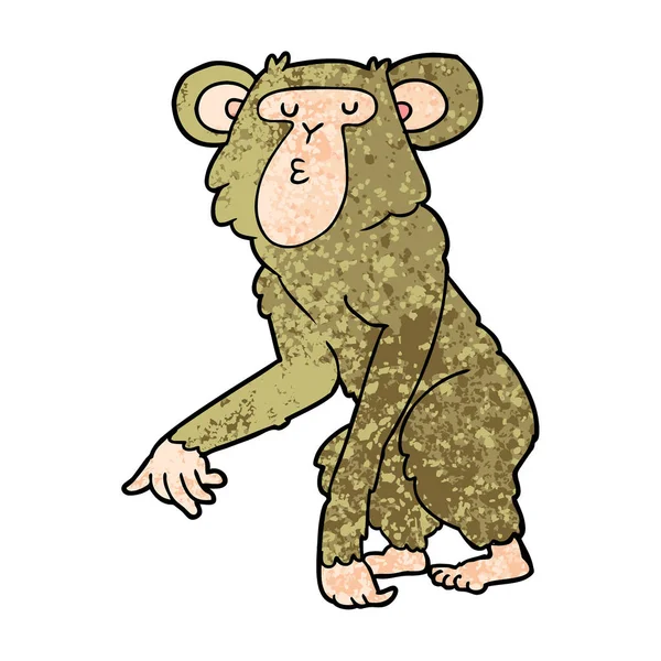 Vectorillustratie Van Cartoon Chimpansee — Stockvector