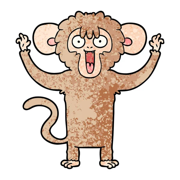 Ilustração Vetorial Macaco Dos Desenhos Animados —  Vetores de Stock