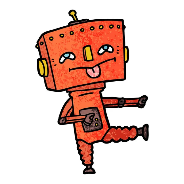 Vektor Illustration Tecknad Robot — Stock vektor