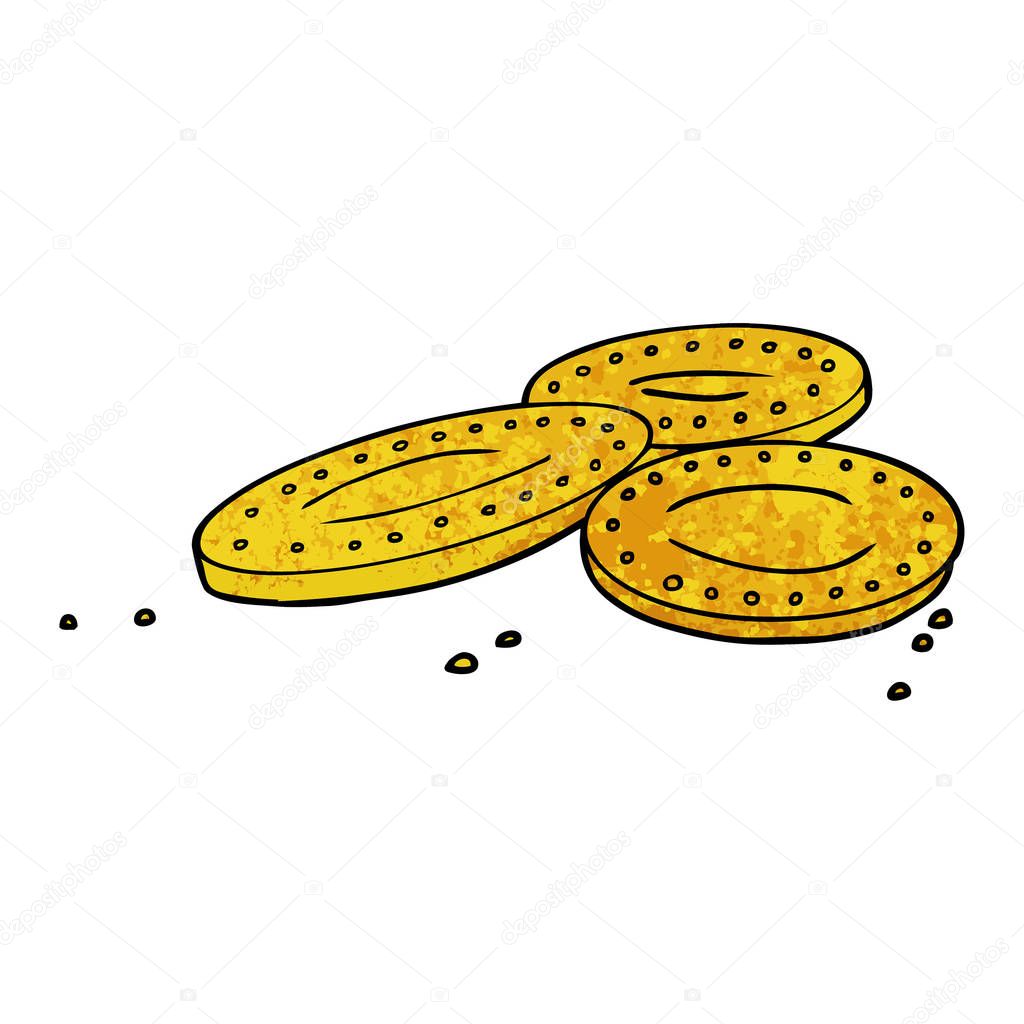 vector illustration of cartoon gold coins
