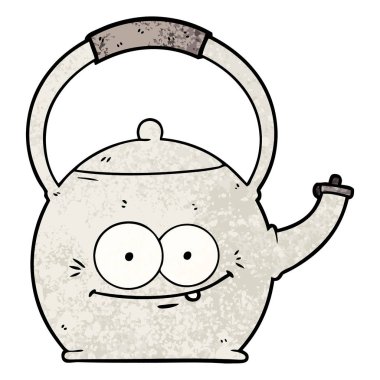 Çizgi film çaydanlığının vektör çizimi