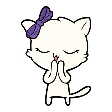 kafa yay ile karikatür kedi