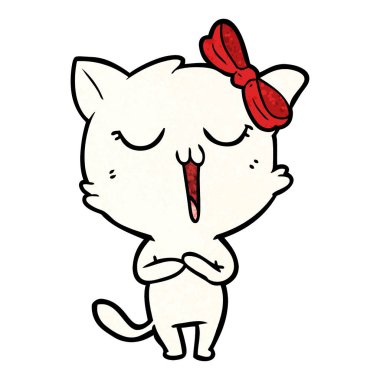 Çizgi film kedisinin vektör çizimi