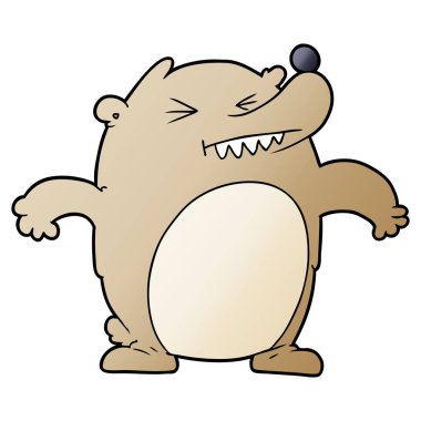 Çizgi film ayısının vektör çizimi