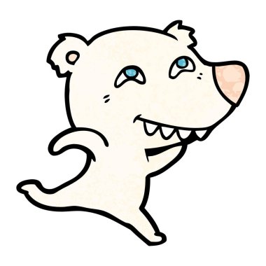 çizgi film kutup ayısı diş gösterilen