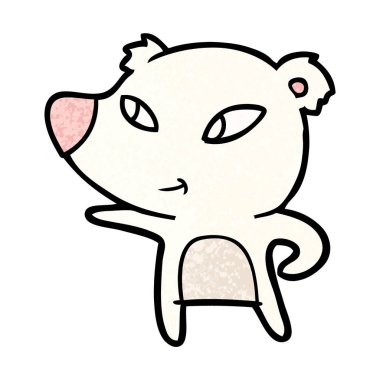 Kutup Ayısı Çizgi Filminin Vektör İllüstrasyonu