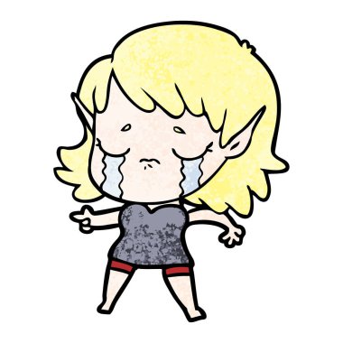 çizgi film ağlayan elf kızı