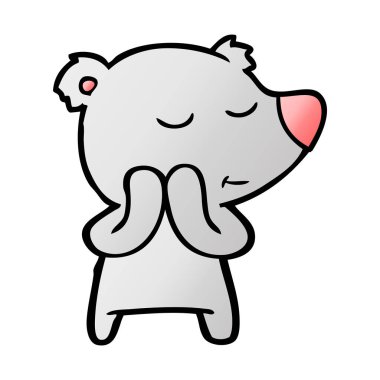 ayı çizgi film karakteri vektör çizim 