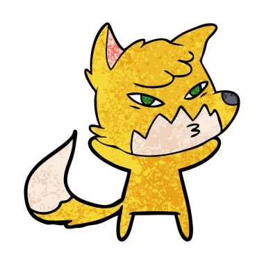 Akıllı karikatür fox vektör çizim