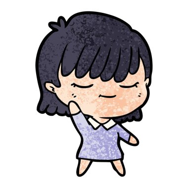 Çizgi filmdeki kadının vektör çizimi