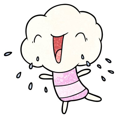 sevimli çizgi bulut baş yaratık