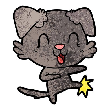 vektör çizim karikatür köpek gülen