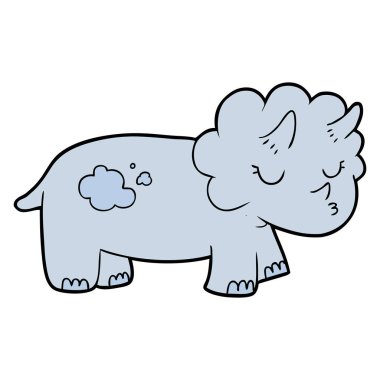 vektör çizim karikatür triceratops