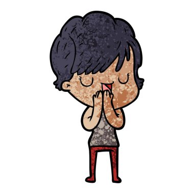 vektör çizim karikatür kadın söz