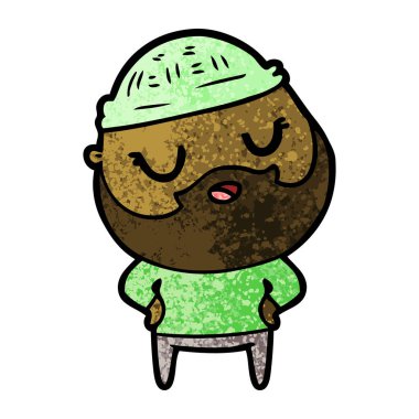 Sakallı sevimli çizgi adam