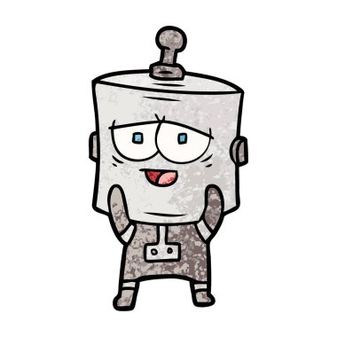 Çizgi film robotunun vektör çizimi