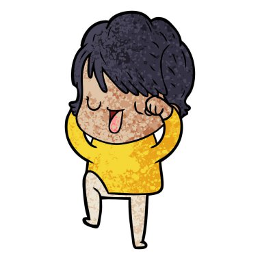 vektör çizim karikatür kadın söz