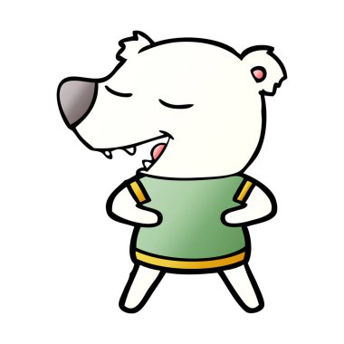 Kutup Ayısı Çizgi Filminin Vektör İllüstrasyonu