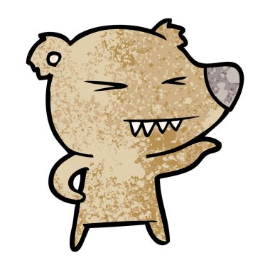 kızgın ayı karikatür vektör çizim