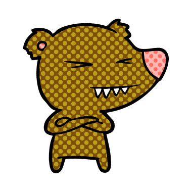 ayı çizgi film karakteri vektör çizim 