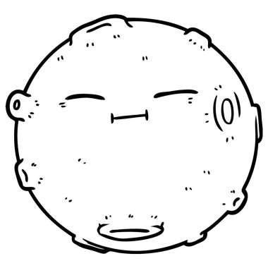 Çizgi film uydusunun vektör çizimi