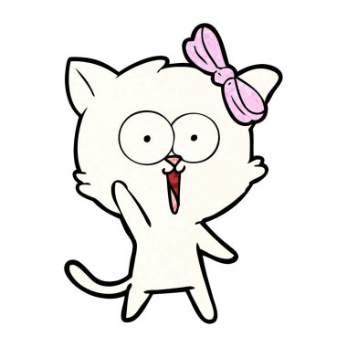 Çizgi film kedisinin vektör çizimi