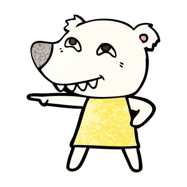 Kutup Ayısı Çizgi Filminin Vektör İllüstrasyonu