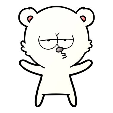 Kutup Ayısı Çizgi Filminin Vektör İllüstrasyonu