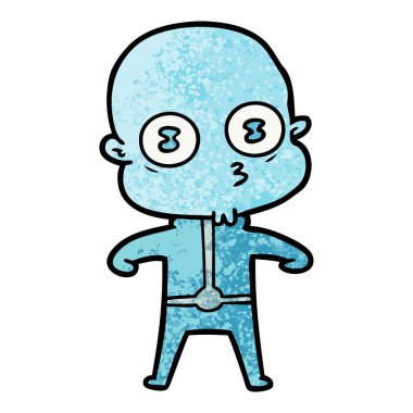 çizgi film garip kel uzay adamı