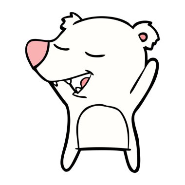 Kutup Ayısı Çizgi Filminin Vektör İllüstrasyonu