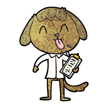 Çizgi film köpeğinin vektör çizimi