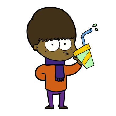 gergin çizgi film çocuk vektör çizim