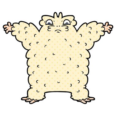 vektör çizim karikatür yeti