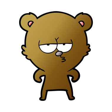 ayı çizgi film karakteri vektör çizim 