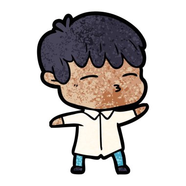 vektör çizim karikatür meraklı çocuk