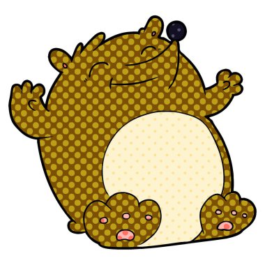 Çizgi film ayısının vektör çizimi