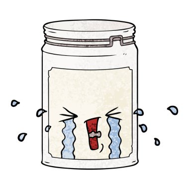 vektör çizim karikatür Cam Kavanoz