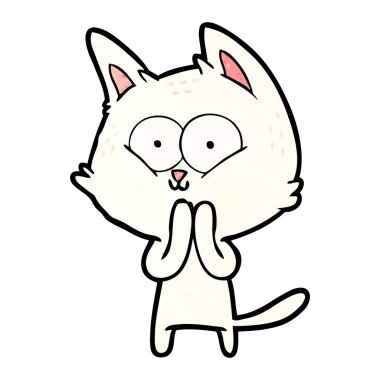 Çizgi film kedisinin vektör çizimi