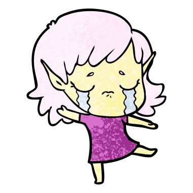 çizgi film ağlayan elf kızı