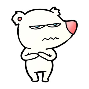 Kutup Ayısı Çizgi Filminin Vektör İllüstrasyonu