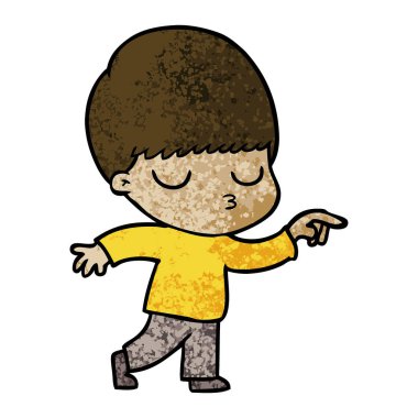 vektör çizim karikatür sakin çocuk