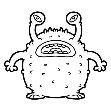 Çizgi film uzaylılarının vektör çizimi