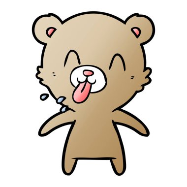 ayı çizgi film karakteri vektör çizim 