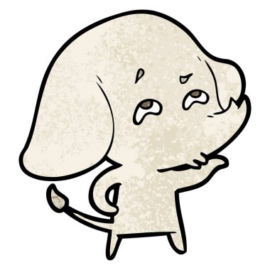 çizgi film fil hatırlamak vektör çizim