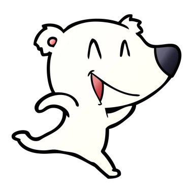 Kutup Ayısı Çizgi Filminin Vektör İllüstrasyonu