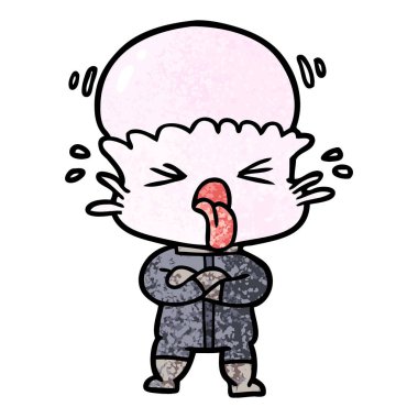 garip karikatür uzaylı vektör çizim