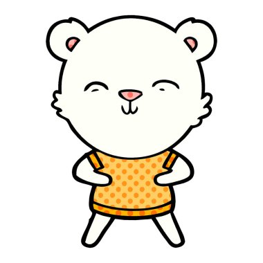 Kutup Ayısı Çizgi Filminin Vektör İllüstrasyonu